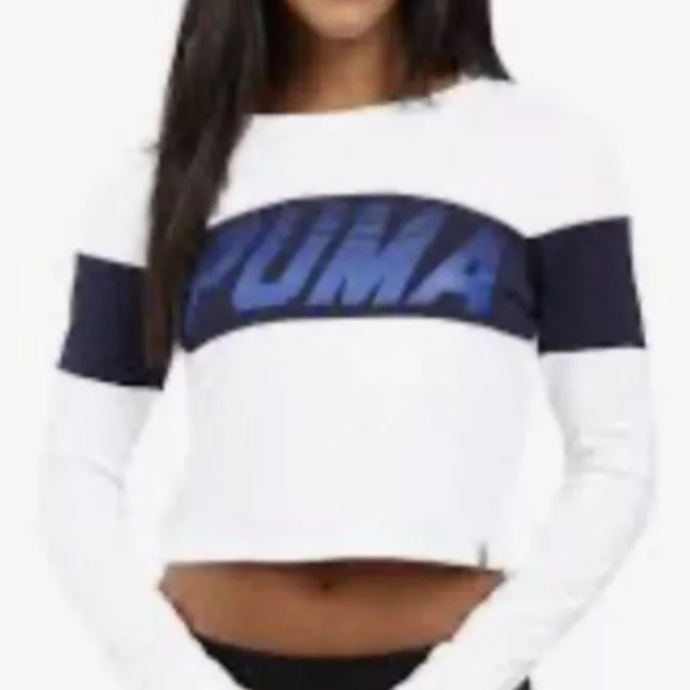 Puma Logo Crop workout Top